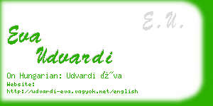 eva udvardi business card